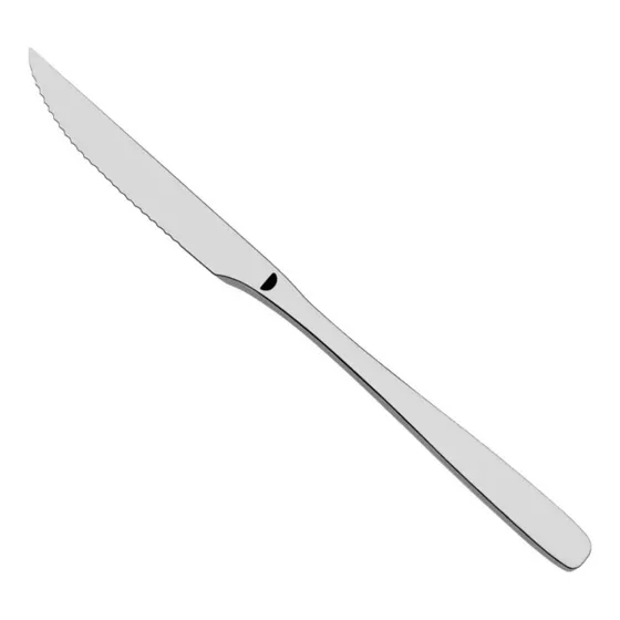 Set X12 Cuchillo De Asado Carne Acero Inox Tramontina Cosmos Color Plateado
