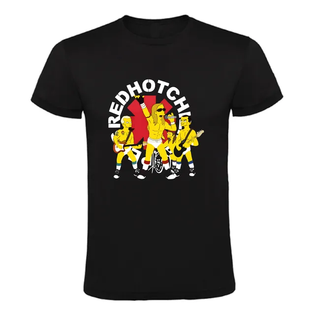Remera Wear Print Red Hot Chilli Peppers, Simpsons Unisex