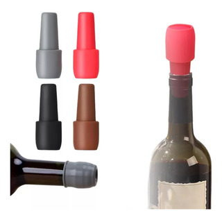 Tapón Reutilizable Para Botellas De Vino, 4 Unidades Tapón Reutilizable Para Botellas De Vino, 4 Unidades