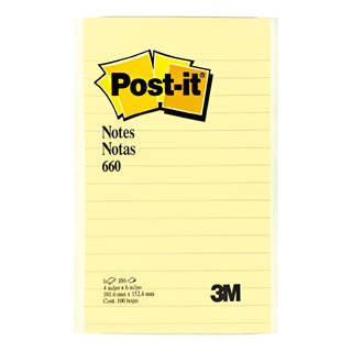 Notas Adhesivas 3m Post It 4x6 Rayado Amarillo 100 Hojas Notas Adhesivas 3m Post It 4x6 Rayado Amarillo 100 Hojas