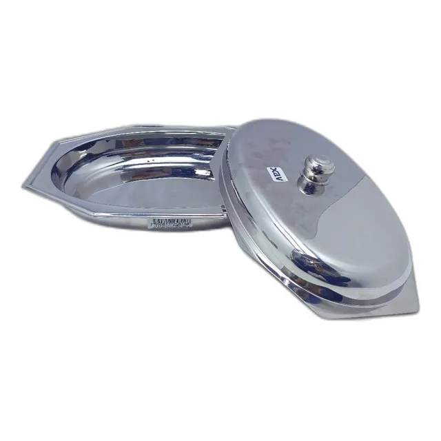 Bandeja Ensaladera Legumbre Fuente C/tapa Acero Hitech 9129