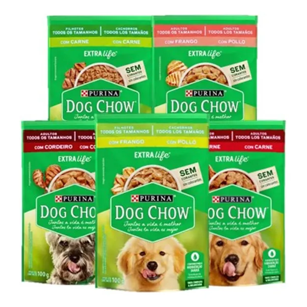 Comida Humeda Sabor A Carne Dog Show 100gr Pack 5 Und
