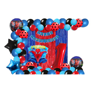 Kit Decoración Globos Fiesta Cumpleaños Spiderman (97 Pzas) Kit Decoración Globos Fiesta Cumpleaños Spiderman (97 Pzas)