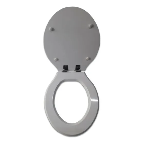 Asiento De Inodoro Esquel Madera Blanca Herraje Acero Inox.