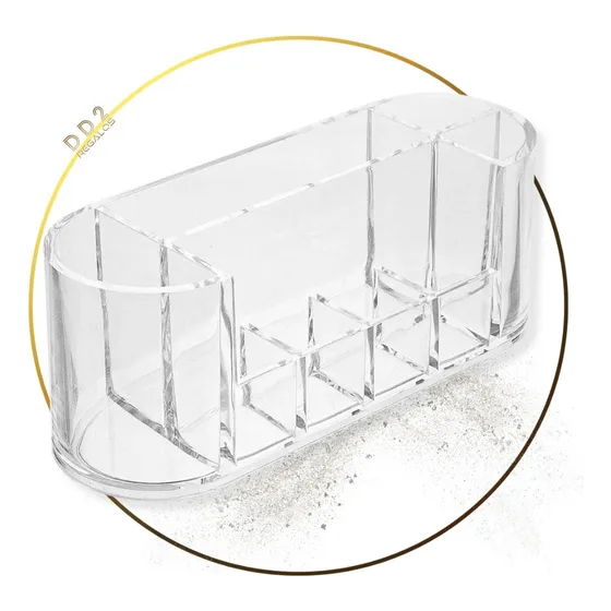 Organizador De Acrilico 8 Divisores Escritorio Brocha Makeup