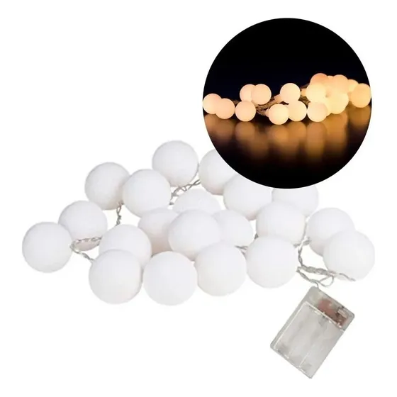 Guirnalda Luces 30 Led Hadas 4m Pilas Navidad Calido