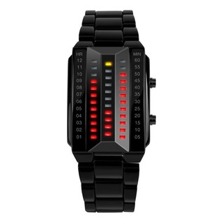 Skmei Reloj Pulsera Matriz Moda Unisexo Binario Led Luz Skmei Reloj Pulsera Matriz Moda Unisexo Binario Led Luz
