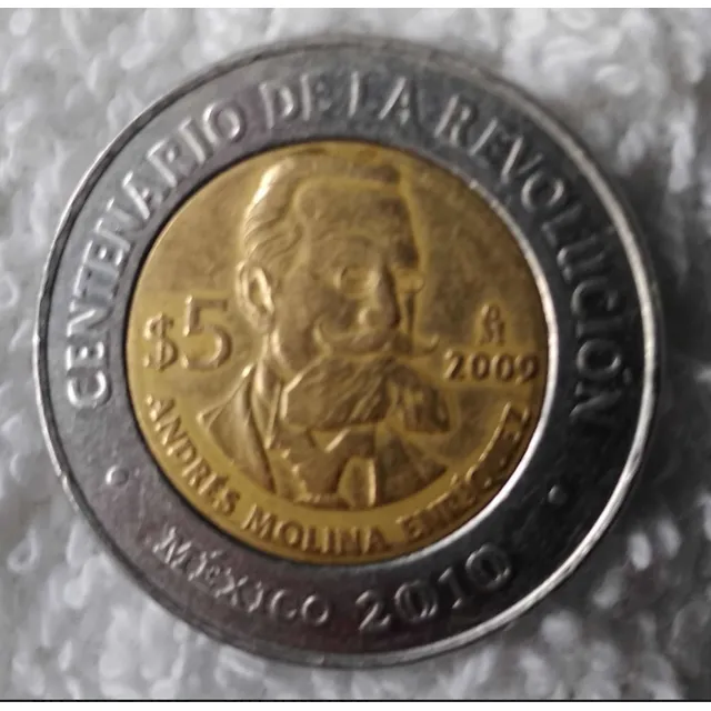 Moneda De 5 Pesos Bicentenario De La Revolución