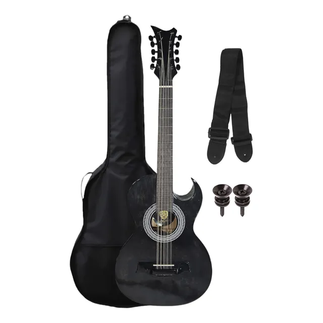 Bajo Quinto Negro Electroacústico Ocelotl® 10 Cuerdas
