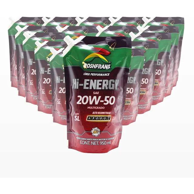 Caja 16 Piezas Aceite Roshfrans Para Motor 20w50 950ml