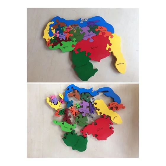 Rompecabezas Mapa De Venezuela En Mdf.