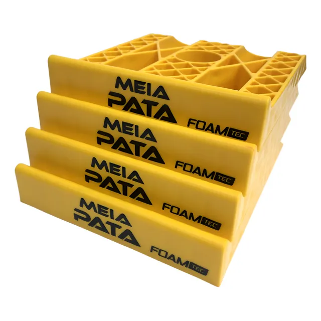 Meia Pata Kit 4 Rampa Foamtec Piso Modular Ou Epoxi Amarelo