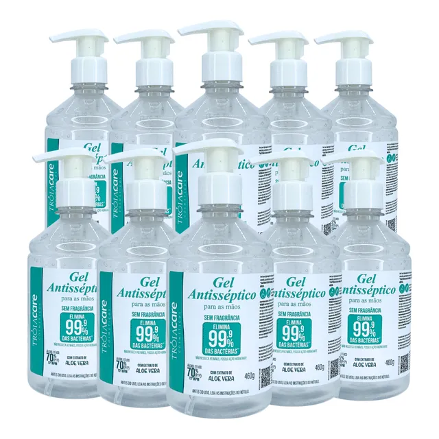 Álcool Gel 70% Antisséptico 500g - Cx C/ 30un Pronta Entrega