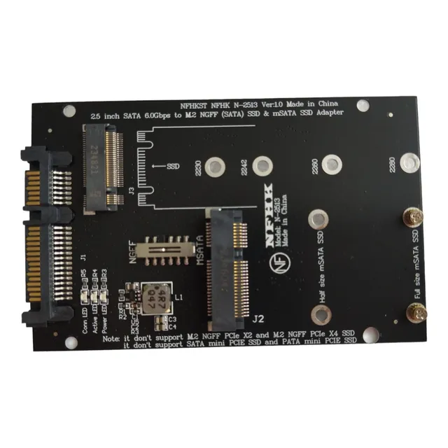 Adaptador 2 En 1 / Msata Ssd A Sata 3.0 Para Pc Y Portátil