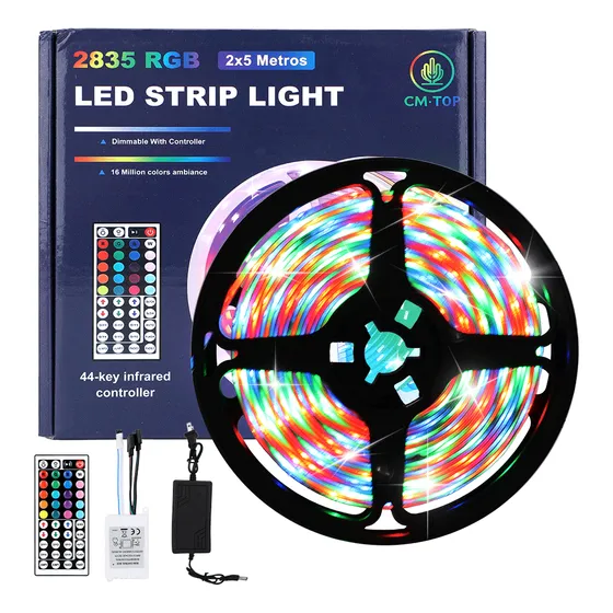 Tiras De Led 10m Rgb Luces Led Ip65 Con Controlador
