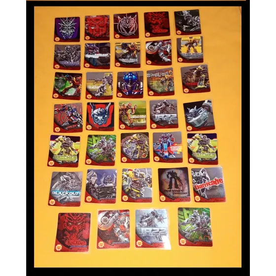 Transformers Lote 34 Estampas Originales Album Chupa Chups Transformers Chupa Chups