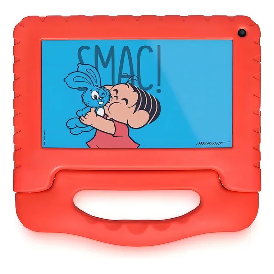 Tablet Turma Mônica 7'' Wi-fi Quad Core 16gb Nb34 Multilaser Cor Vermelho