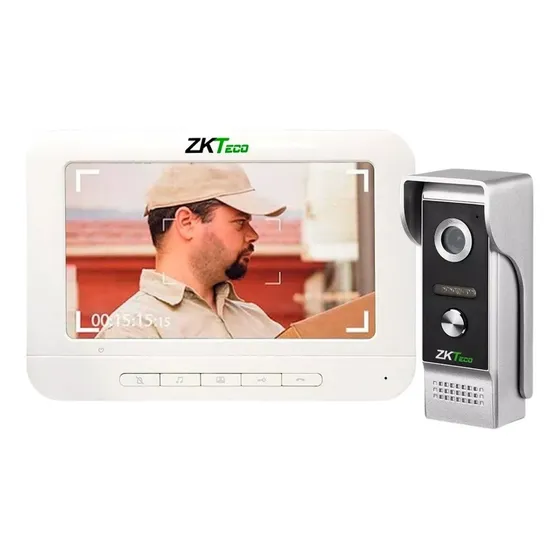 Kit Videoportero Digital Interfon Inteligente Cámara Vdp03 Color Plateado
