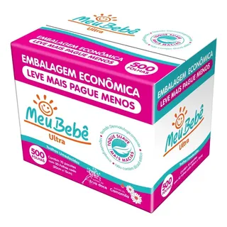 Toalha Umedecida Meu Bebe Ultra Caixa 500 (10 Pcts X 50fls)