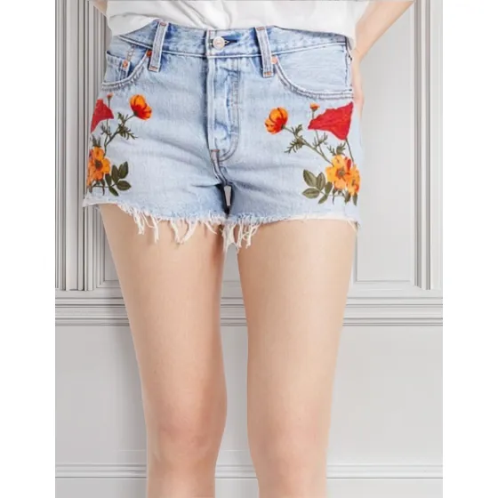 Short Levis 501 Talle 27 Flores