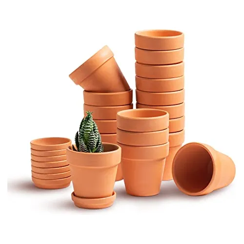 Juego De 18 Macetas De Arcilla Terracota De 3 Pulgadas,...
