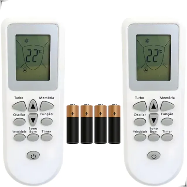 Kit 2 Controles Remotos P Ar Condicionado Consul Compatível