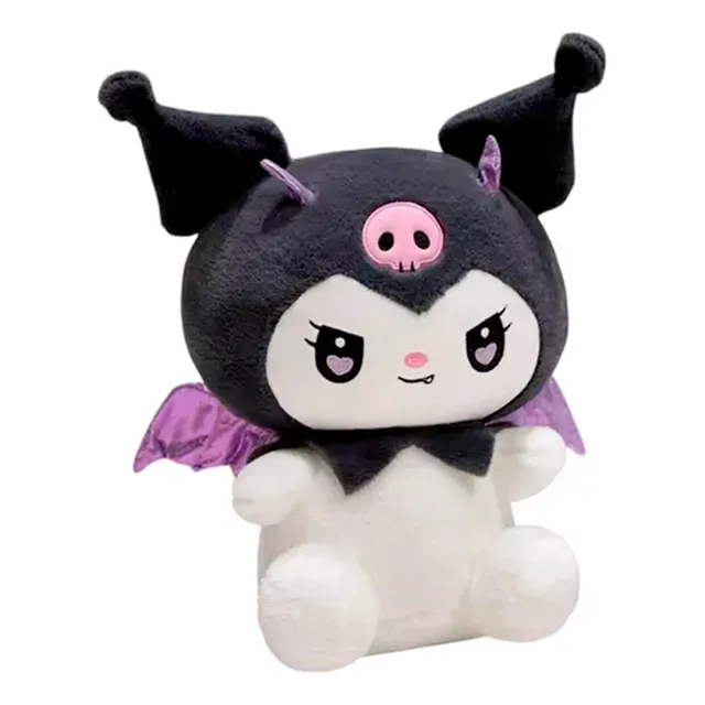 Peluche Kawaii De Kuromi Vampiro Suave Igad Juguete Adorable Muñeco Murciélago Gótico De 44cm Tamaño Ideal Color Blanco