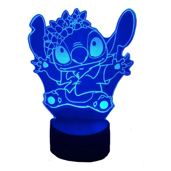 Lampara Led 3d Stitch De Lilo Y Stitch Decoración Luz 