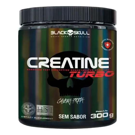 Suplemento em Pó Turbo 300g Black Skull Sem sabor