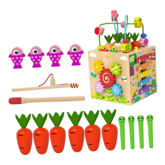 Cubo De Actividades 8 En 1, Juguete Educativo Para Niños,