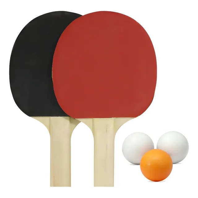 Kit 2 Raquetes Tênis De Mesa 3 Bolinhas Ping Pong Brinquedo