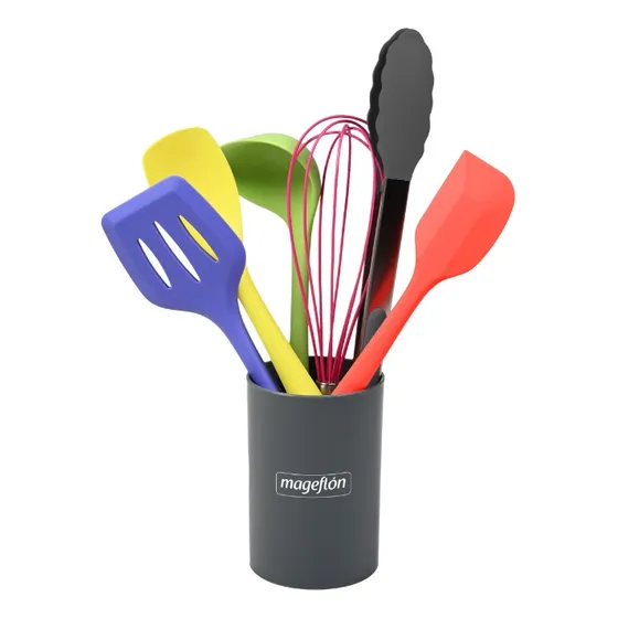 Set De 07 Utensilio Silicona De Mageflon /49001
