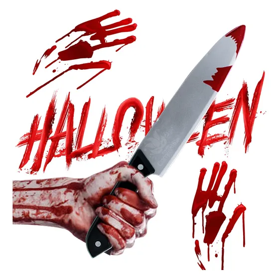 Cuchillo Juguete Sangre Disfraz Halloween Jason Michael Myer