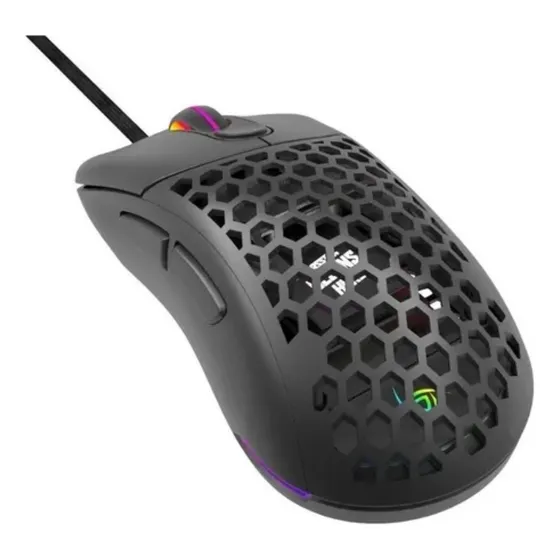 Mouse Gamer De Juego Vsg Aquila Air Negro Mate