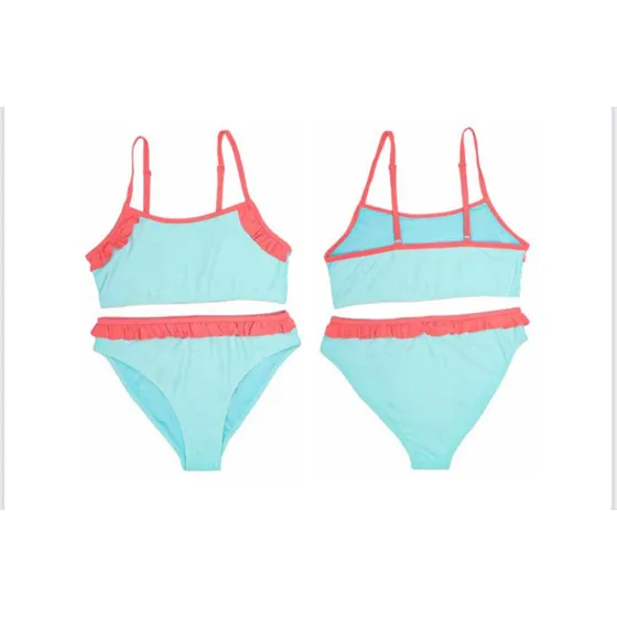 Bikini  Malla Traje Baño Niña Pimenton Celeste Cele 