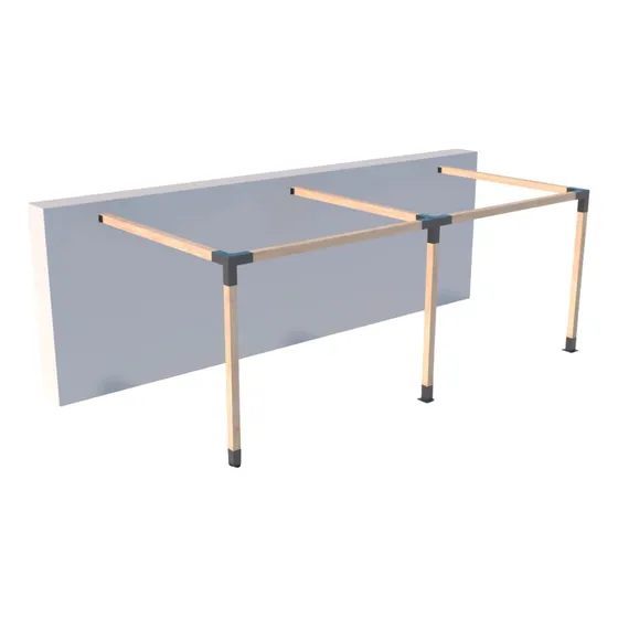 Kit Herrajes Pérgola 4x4  Cepillados No Incluye Madera 3x6mt