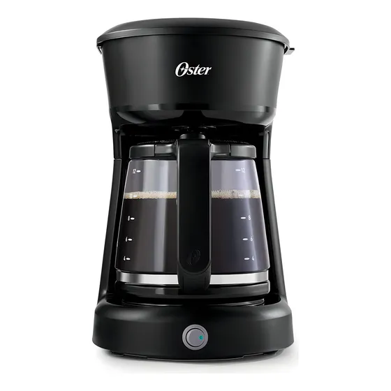 Cafetera 12 Tazas Oster Con Indicador Jarra De Vidrio 900w Color Negro