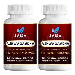 Ksm-66 240 Cápsulas | Antiestrés Natural | Reduce El Cortisol | Suplemento Premium | Saisa Herbal | Ashwagan Premium