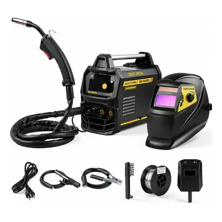 Máquina Solda Inversora Sem Gás 200a 3 Em 1 Bivolt C/máscara Preto 127/220v