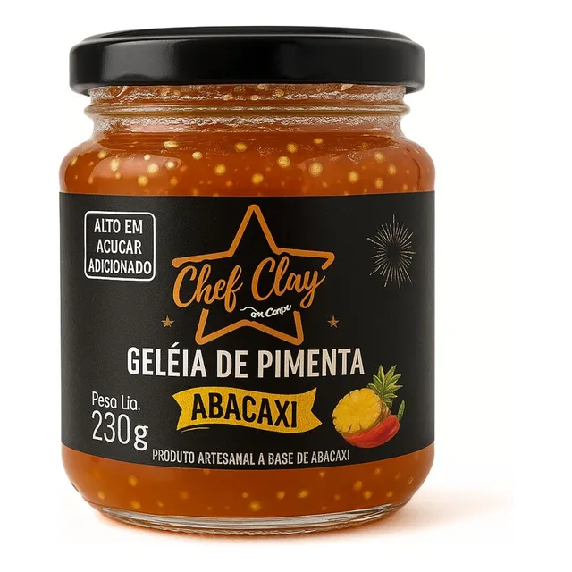 Geléia De Pimenta Com Abacaxi 230g Para Churrasco Saborosa
