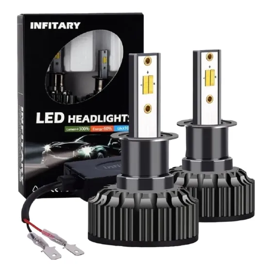 1 Bombillo Led Infitary Tricolor H3 16000 Lumens Antiniebla