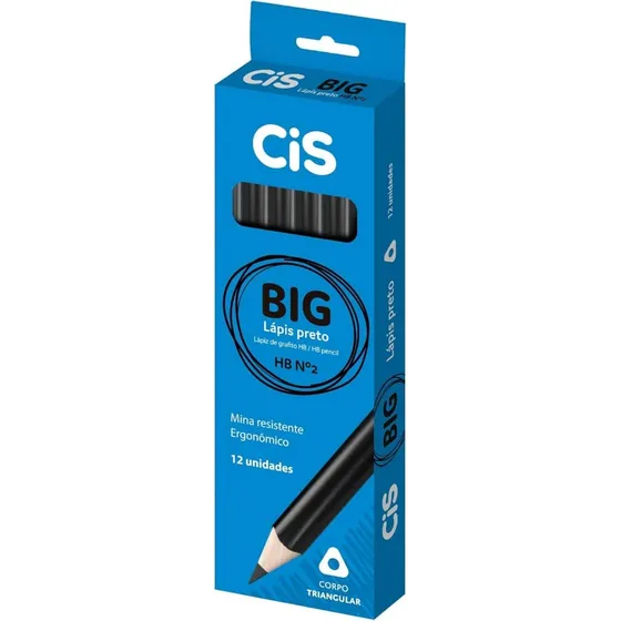 Lapis Preto Hb Jumbo Cis