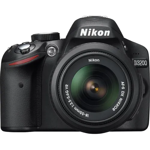 デジタルカメラ Nikon D3200 18-55 VR Kit Nikon Kit D3200 + lente 18-55mm VR DSLR cor preto | Parcelamento