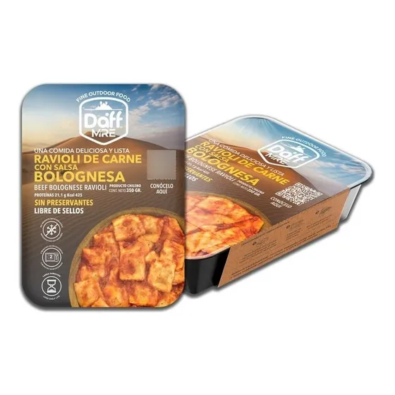 Plato Preparado Outdoor Daff - Raviolis Con Bolognesa