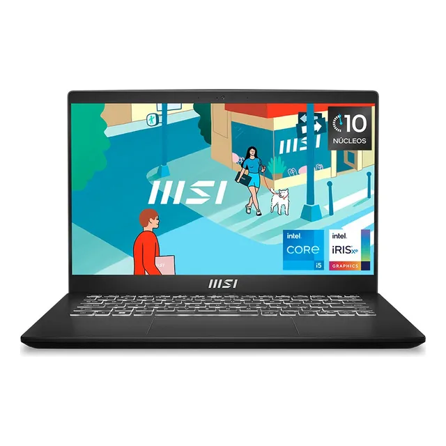 Laptop Msi Thin & Light Modern Ci5 8gb 512gb 14" Iris Xe