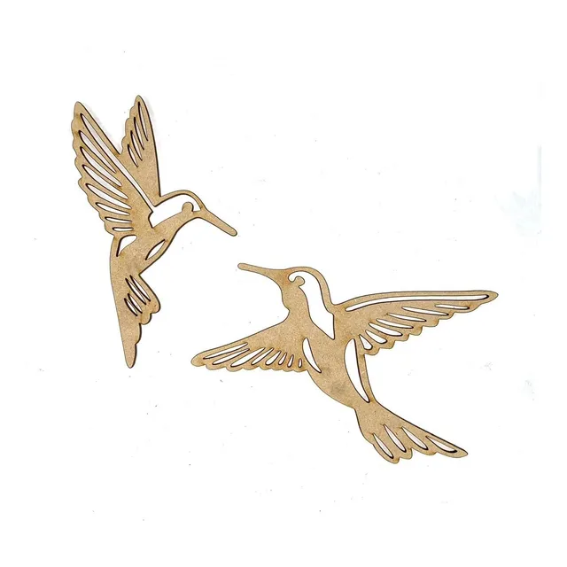 Colibrí Calado Corte Laser - Fibro Fácil 10cm  X10 Unidades