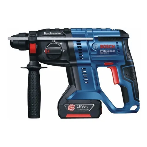 Rotomartillo Bosch Sds Plus 18v Bateria 3 Ah 1.7j Gbh 180 Li Color Azul Frecuencia 18 Mhz