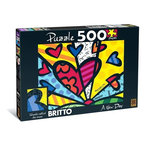 Puzzle 500 Peças - Romero Britto A New Day - Grow