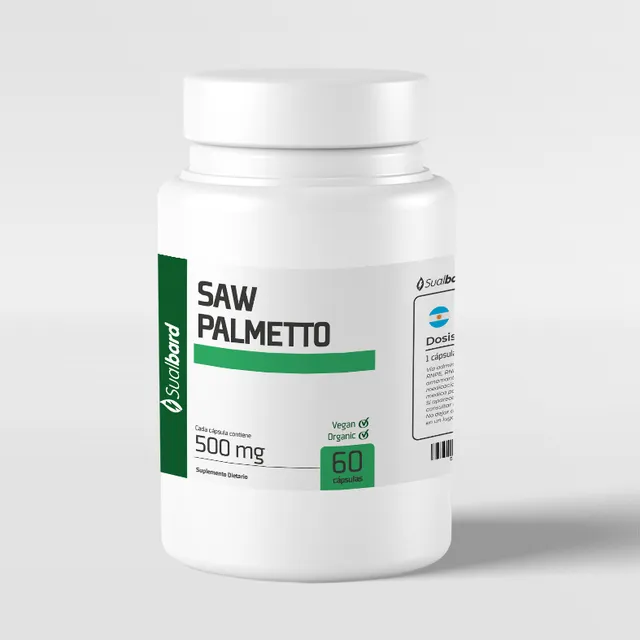 Saw Palmetto 60 Cap Organicas 500 Mg Serenoa Repens Prostata