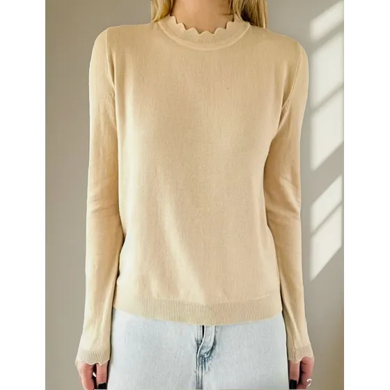 Sweater Lulyna Liso Bremer Con Ondas Mujer 